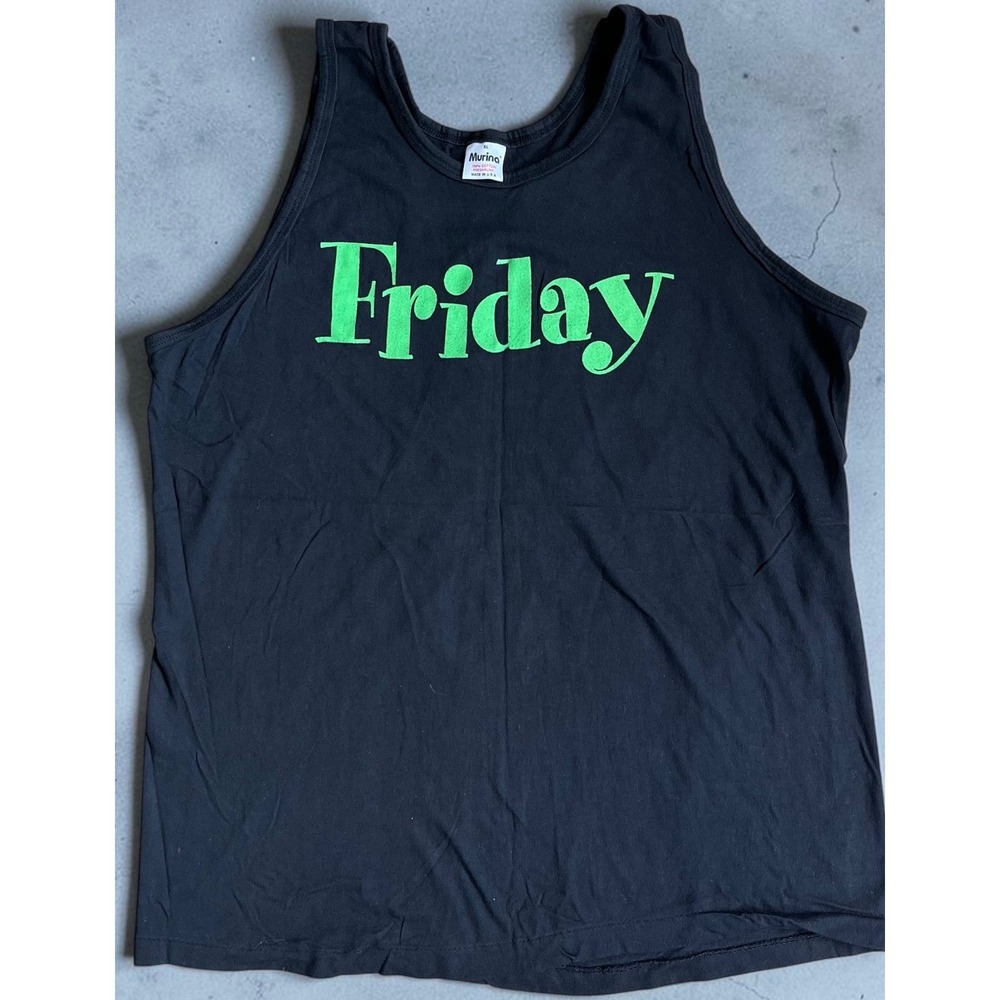 Vintage Murina Friday Movie Promo Tank Top  XL Black Neon Green Graphic USA